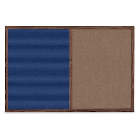 United Visual Products Slim Style Indoor Enclosed Corkboard, 36 UV504SC-SATIN-MEDGRY